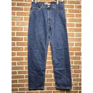 Levis Jeans Mens 36x32 Blue 550 Relaxed Straight Medium Denim Accual 35x35 READ